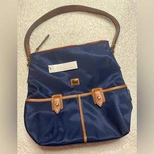 NWT Vintage Dooney and bourke shoulder bag, blue nylon
